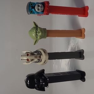 PEZ dispensers 4.5" star wars &Tomas train 4pcs